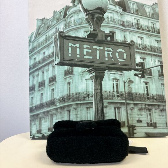 Coach CC444 Pillow Tabby Shoulder Bag 18 In Shearling IN BLACK - Picture 9 of 9